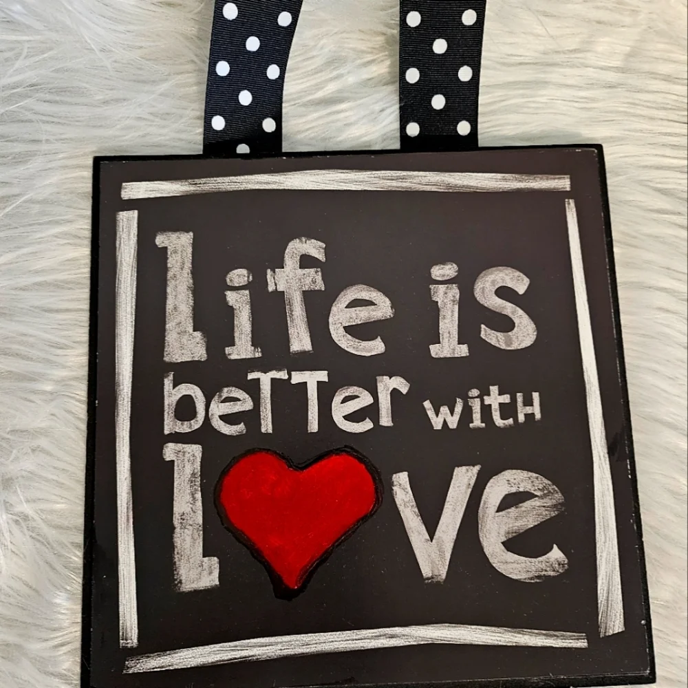 📣 Life Is Better With Love ♥️ Hanging Wall Decor 😍 Wood